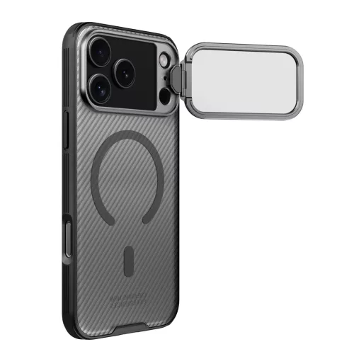 Nillkin CamShield Prop Magnetic tok Apple iPhone 17 Pro Max / 18 Pro Max készülékhez – Átlátszó fekete