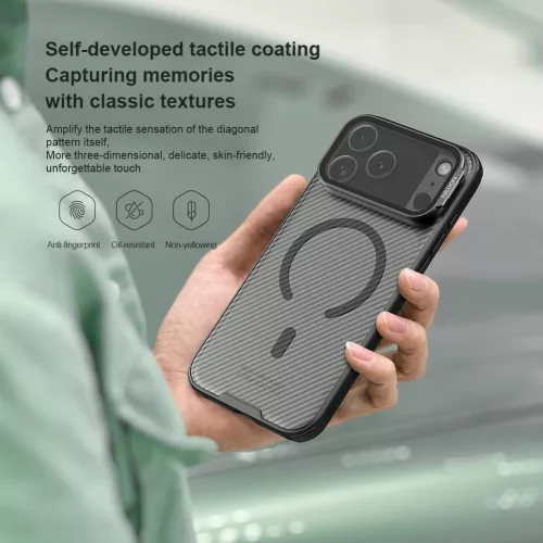 Nillkin CamShield Prop Magnetic tok Apple iPhone 17 Pro Max / 18 Pro Max készülékhez – Átlátszó fekete