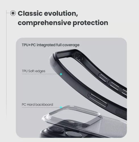 Nillkin Super Frosted PRO tok Apple iPhone 17 Pro Max / 18 Pro Max készülékhez – Átlátszó fekete