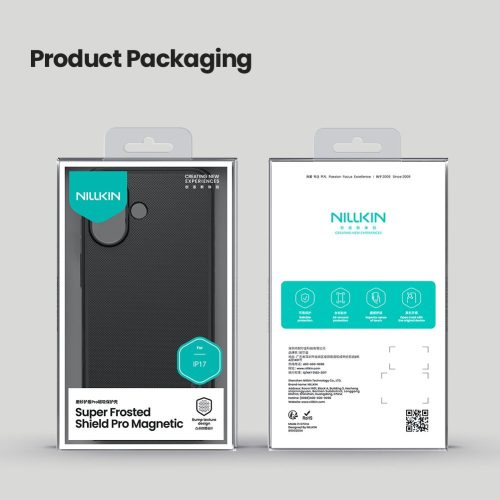 Nillkin Super Frosted PRO Magnetic tok Apple iPhone 17 készülékhez – Fekete
