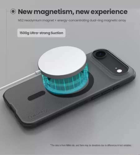 Nillkin Super Frosted PRO Magnetic tok Apple iPhone Air készülékhez – Átlátszó fekete