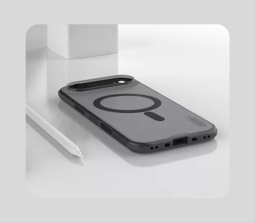 Nillkin Super Frosted PRO Magnetic tok Apple iPhone Air készülékhez – Átlátszó fekete