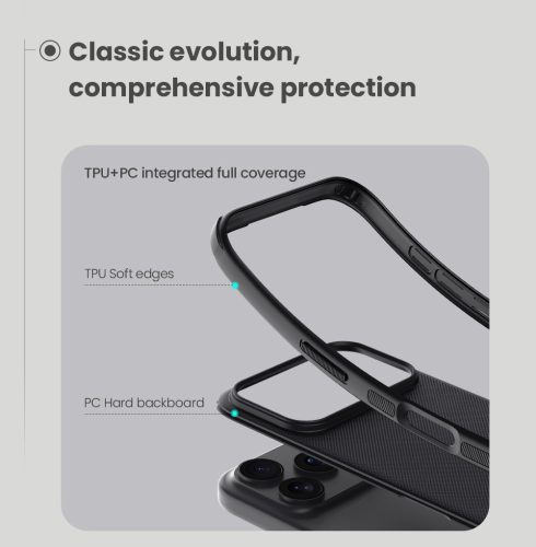 Nillkin Super Frosted PRO Magnetic tok Apple iPhone 17 Pro készülékhez – Fekete