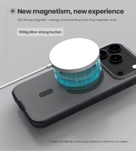 Nillkin Super Frosted PRO Magnetic tok Apple iPhone 17 Pro készülékhez – Átlátszó fekete