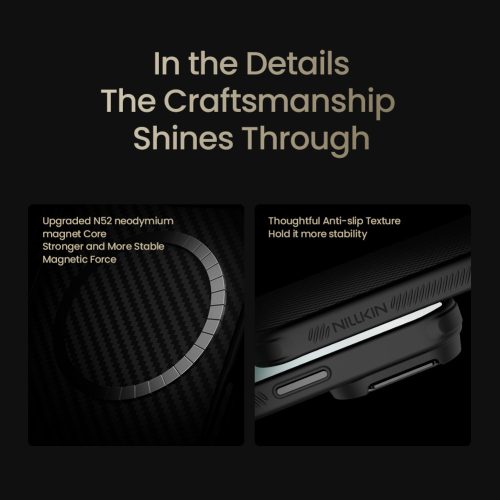 Nillkin CarboProp Aramid Magnetic tok Apple iPhone 17 Pro készülékhez – Fekete