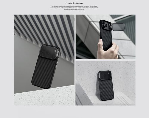 Nillkin CarboProp Aramid Magnetic tok Apple iPhone 17 Pro készülékhez – Fekete