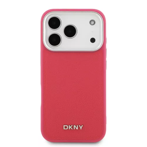 DKNY Pu Leather Metal Logo Wrist Chain MagSafe tok, iPhone 17 Pro