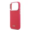 DKNY Pu Leather Metal Logo Wrist Chain MagSafe tok, iPhone 17 Pro