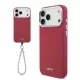 DKNY Pu Leather Metal Logo Wrist Chain MagSafe tok, iPhone 17 Pro Max