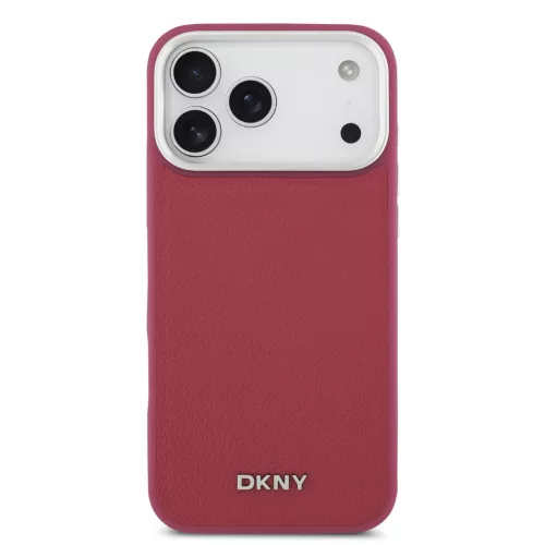 DKNY Pu Leather Metal Logo Wrist Chain MagSafe tok, iPhone 17 Pro Max