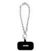 DKNY Pu Leather Metal Logo Wrist Chain MagSafe tok, iPhone 17 Pro Max