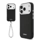 DKNY Pu Leather Metal Logo Wrist Chain MagSafe tok, iPhone 17 Pro