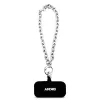 DKNY Pu Leather Metal Logo Wrist Chain MagSafe tok, iPhone 17 Pro