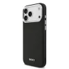DKNY Pu Leather Metal Logo Wrist Chain MagSafe tok, iPhone 17 Pro Max