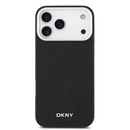 DKNY Pu Leather Metal Logo Wrist Chain MagSafe tok, iPhone 17 Pro Max