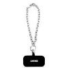 DKNY Pu Leather Metal Logo Wrist Chain MagSafe tok, iPhone 17 Pro Max