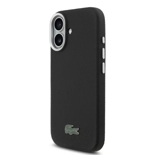 Lacoste Iconic Petit Pique Metal Logo MagSafe tok iPhone 17 fekete tok