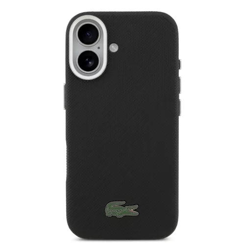Lacoste Iconic Petit Pique Metal Logo MagSafe tok iPhone 17 fekete tok