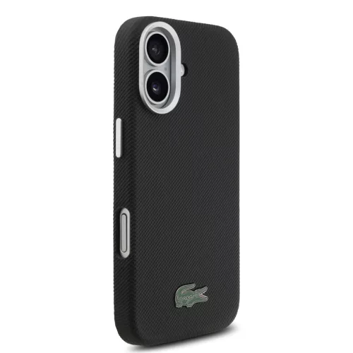Lacoste Iconic Petit Pique Metal Logo MagSafe tok iPhone 17 fekete tok