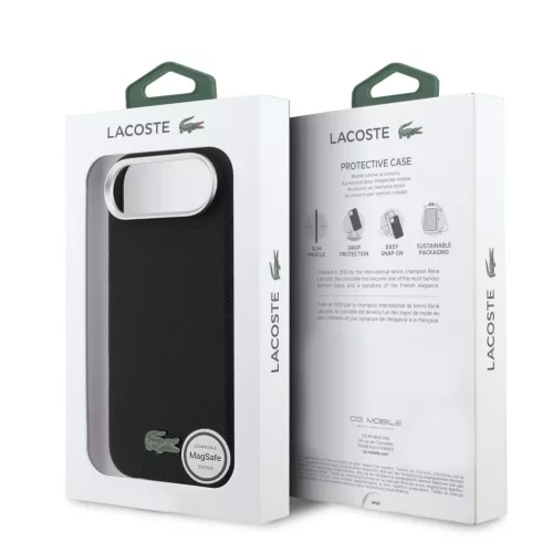  Lacoste Iconic Petit Pique Metal Logo MagSafe tok iPhone Air- fekete