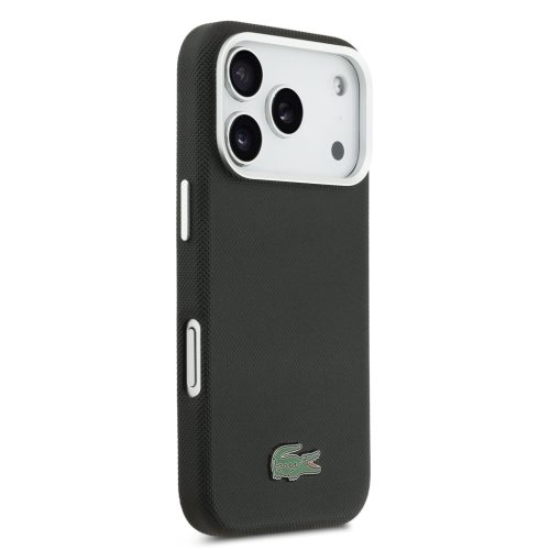 Lacoste Iconic Petit Pique Metal Logo MagSafe tok iPhone 17 Pro fekete tok