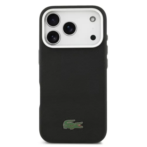 Lacoste Iconic Petit Pique Metal Logo MagSafe tok iPhone 17 Pro Max fekete tok - 