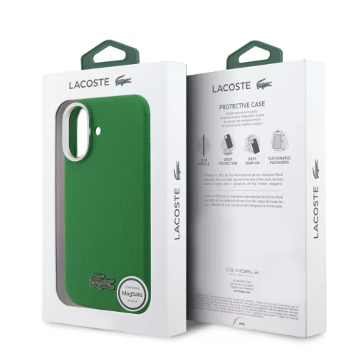 Lacoste Iconic Petit Pique Metal Logo MagSafe tok iPhone 17 - zöld