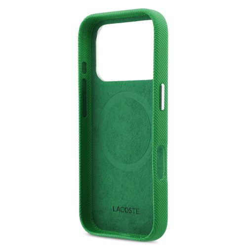 Lacoste Iconic Petit Pique Metal Logo MagSafe tok iPhone 17 Pro- zöld