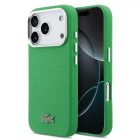    Lacoste Iconic Petit Pique Metal Logo MagSafe tok iPhone 17 Pro Max- zöld