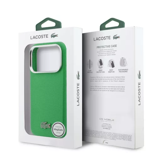  Lacoste Iconic Petit Pique Metal Logo MagSafe tok iPhone 17 Pro Max- zöld