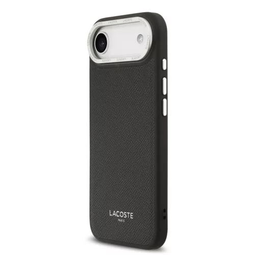 Lacoste PU Leather Champs Elysees MagSafe tok, iPhone Air - fekete