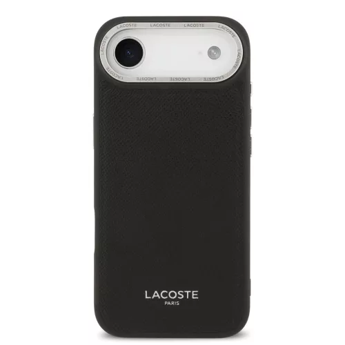 Lacoste PU Leather Champs Elysees MagSafe tok, iPhone Air - fekete