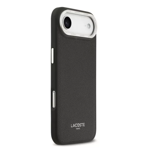 Lacoste PU Leather Champs Elysees MagSafe tok, iPhone Air - fekete