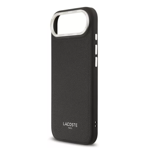 Lacoste PU Leather Champs Elysees MagSafe tok, iPhone Air - fekete