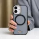 Lacoste PC/TPU Frosted Finish Gold Logo MagSafe tok Apple iPhone 17 készülékhez – Fekete