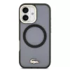 Lacoste PC/TPU Frosted Finish Gold Logo MagSafe tok Apple iPhone 17 készülékhez – Fekete