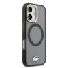 Lacoste PC/TPU Frosted Finish Gold Logo MagSafe tok Apple iPhone 17 készülékhez – Fekete