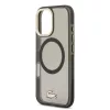 Lacoste PC/TPU Frosted Finish Gold Logo MagSafe tok Apple iPhone 17 készülékhez – Fekete