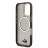 Lacoste PC/TPU Frosted Finish Gold Logo MagSafe tok Apple iPhone 17 készülékhez – Fekete