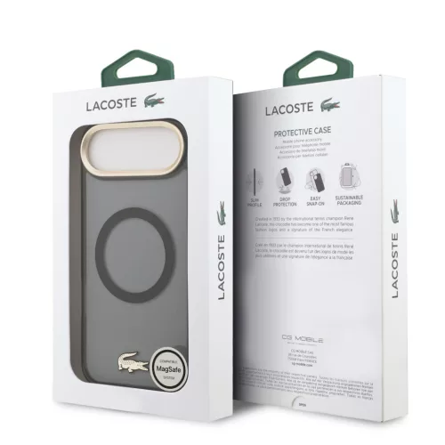 Lacoste PC/TPU Frosted Finish Gold Logo Apple iPhone Air - fekete