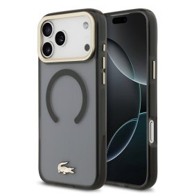   Lacoste PC/TPU Frosted Finish Gold Logo Apple iPhone 17 Pro - fekete