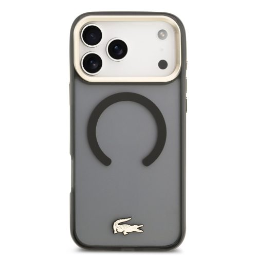 Lacoste PC/TPU Frosted Finish Gold Logo Apple iPhone 17 Pro - fekete