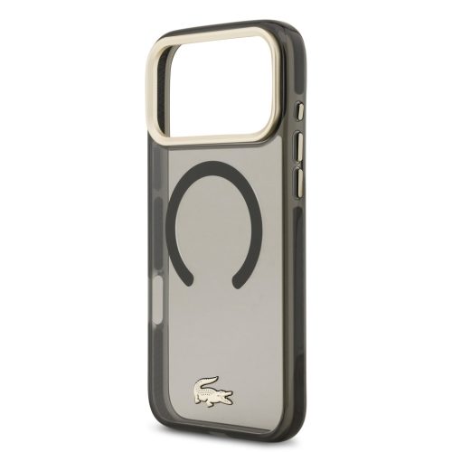 Lacoste PC/TPU Frosted Finish Gold Logo Apple iPhone 17 Pro - fekete