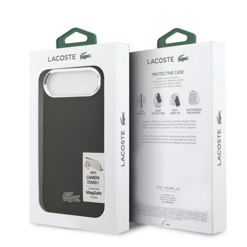 Lacoste Iconic Petit Pique tok,  kamera kitámasztóval MagSafe iPhone Air - fekete
