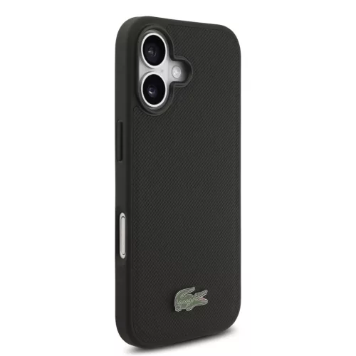 Lacoste Iconic Petit Pique MagSafe tok + kártyatartó pénztárca, Apple iPhone 17 - fekete