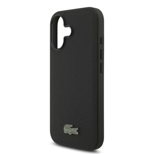 Lacoste Iconic Petit Pique MagSafe tok + kártyatartó pénztárca, Apple iPhone 17 - fekete
