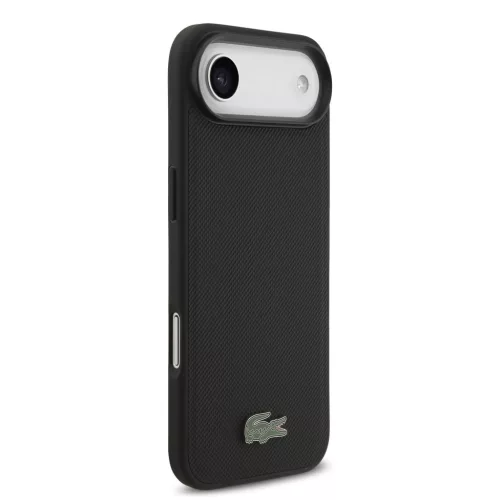 Lacoste Iconic Petit Pique MagSafe tok + kártyatartó pénztárca, Apple iPhone Air - fekete