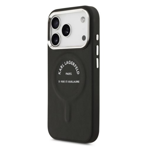Karl Lagerfeld PU RSG Logo MagSafe tok, iPhone 17 Pro - fekete