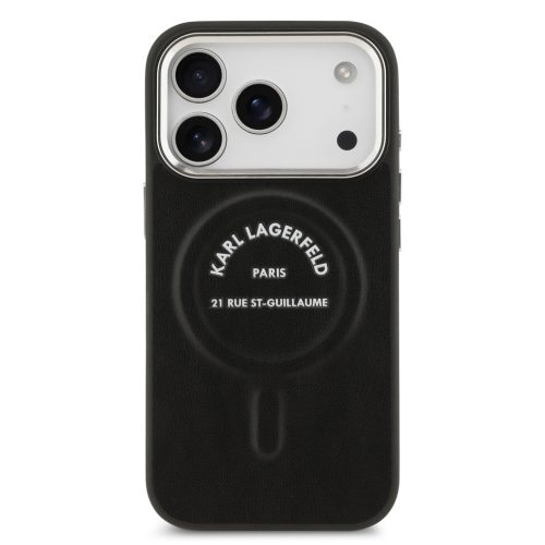 Karl Lagerfeld PU RSG Logo MagSafe tok, iPhone 17 Pro - fekete