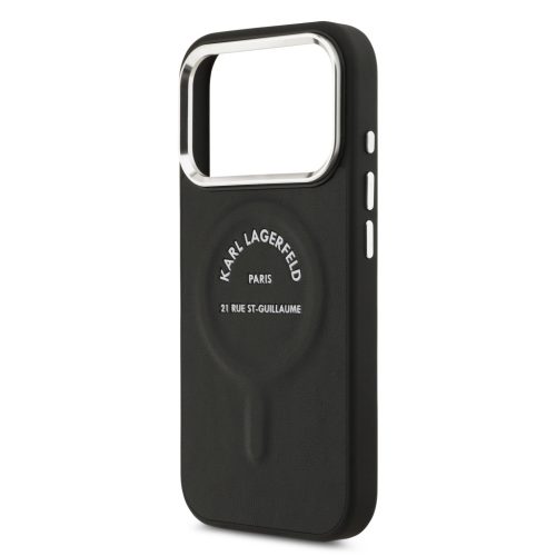 Karl Lagerfeld PU RSG Logo MagSafe tok, iPhone 17 Pro - fekete